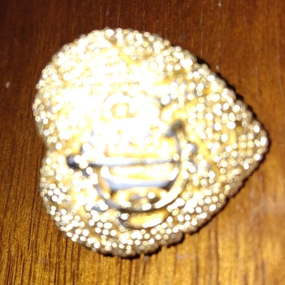 Vintage Christian Dior heart pin brooch signed Chr Dior made in Germany - Picture 3 of 12